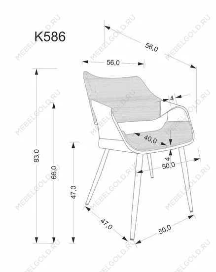 Стул кухонный Halmar K586 (черный/орех) | изображение 8