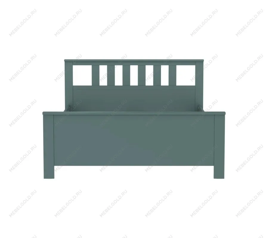 САГА кровать двойная 160х200 темно-бирюзовая | изображение 1