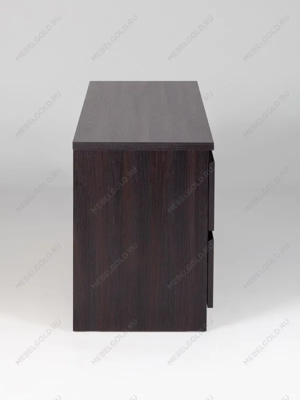 Тумба для ТВ Кастор, 4 ящика, 130х40х54 см, черная, дуб венге | изображение 8