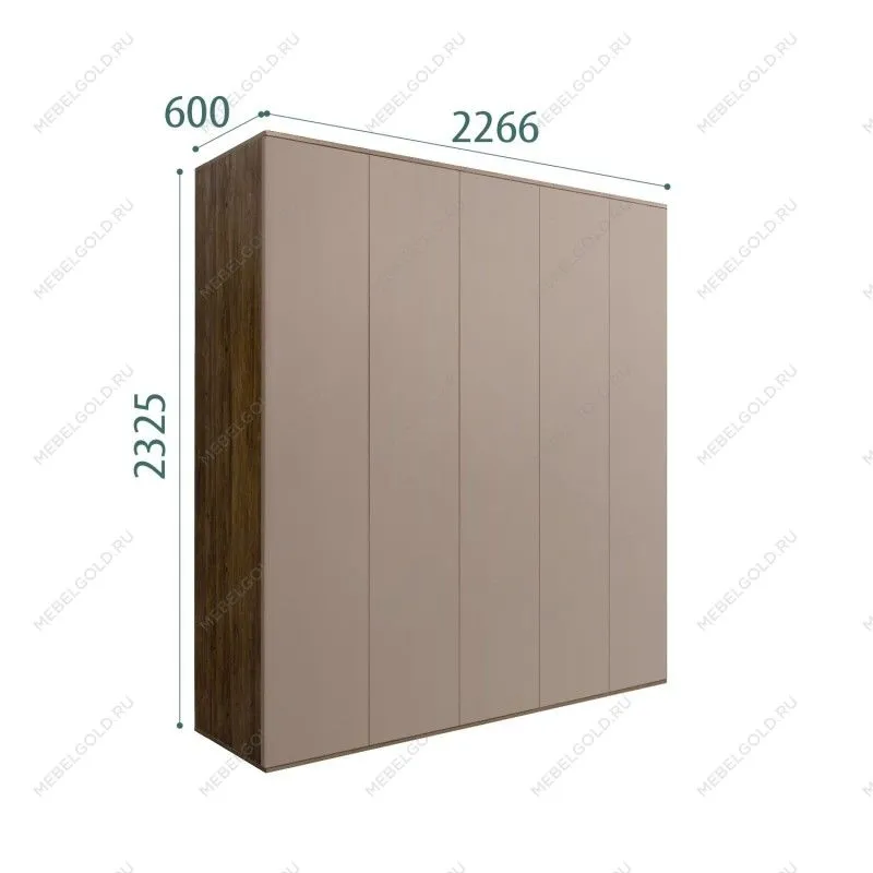 Шкаф 5-ти дверный Bogemia Woodline Air (Мокка) БМШ2/5(0)