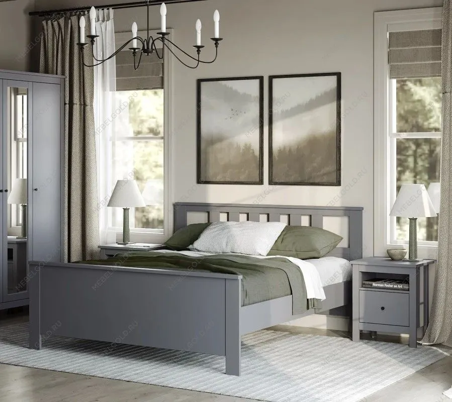 САГА тумба прикроватная серая | изображение 6