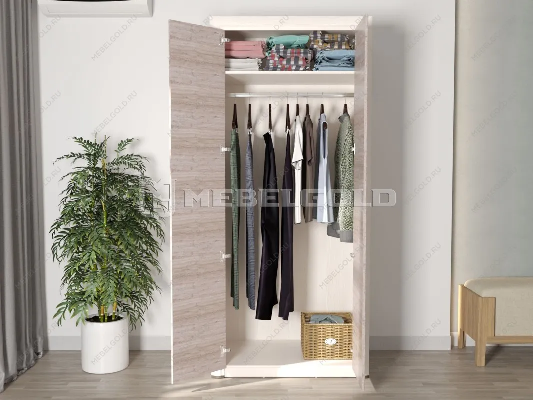 Шкаф 2-створчатый Оливия 2DG (без комплекта полок) | изображение 3