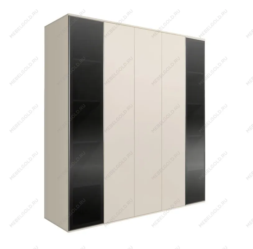 Шкаф 5-ти дв. Bogemia Air (Слоновая кость/Серебро) БМШ2/5(2)