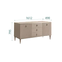 Комод для гостиной 1.6м Римини СОЛО (Мокка/Серебро) РМКМ-4(s)