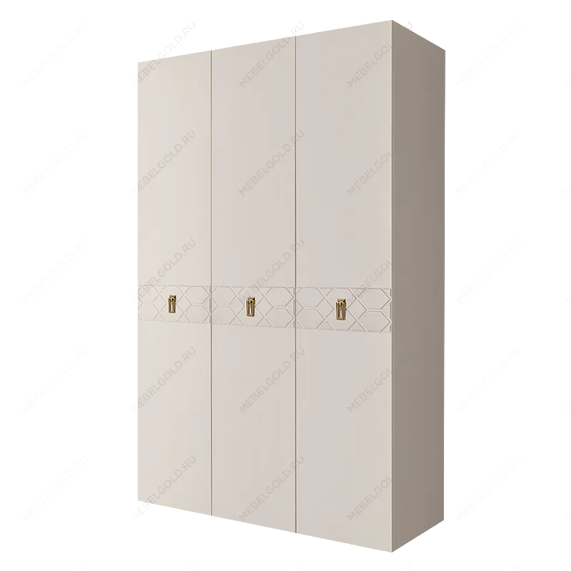 Шкаф 3-х дверный Bogemia Farfalle (Слоновая кость/Золото) БМШ2/3(Fa)