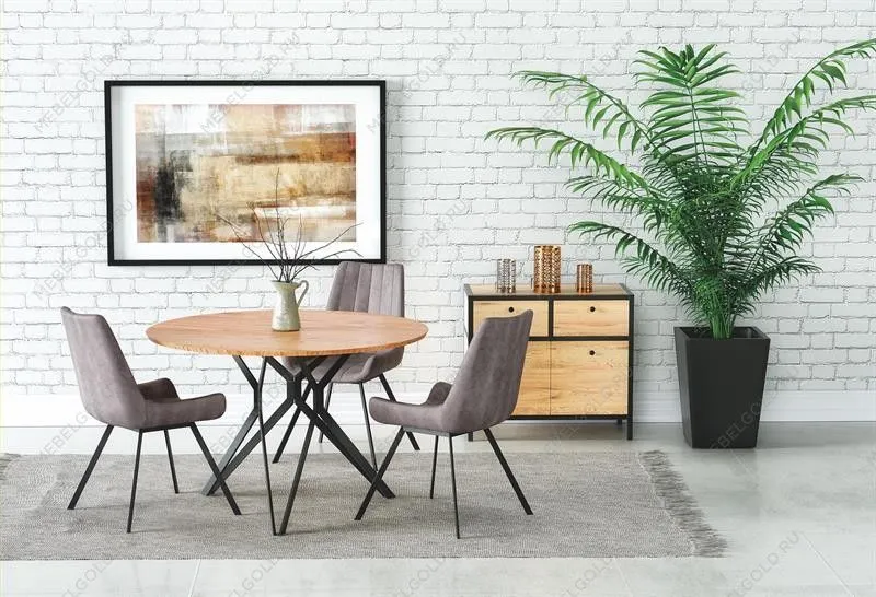 Стол обеденный Halmar PIXEL 2 (дуб золотой/черный) | изображение 2