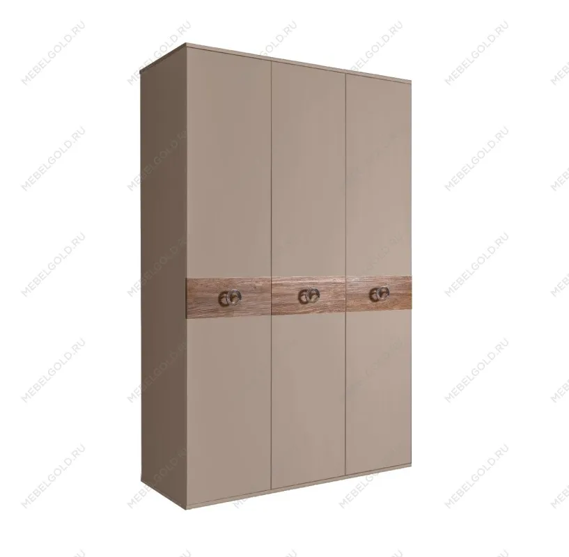 Шкаф 3-х дверный Bogemia Wood Fi (Мокка/Хром) БМШ2/3(Wo)