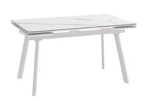 Стол с керамическим покрытием Chelsy (F)-160 (CALAKATTA ST CER/Белый) 160(40+40)х90