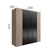 Шкаф 5-ти дв. Bogemia Air (Мокка/Черный) БМШ2/5(3)