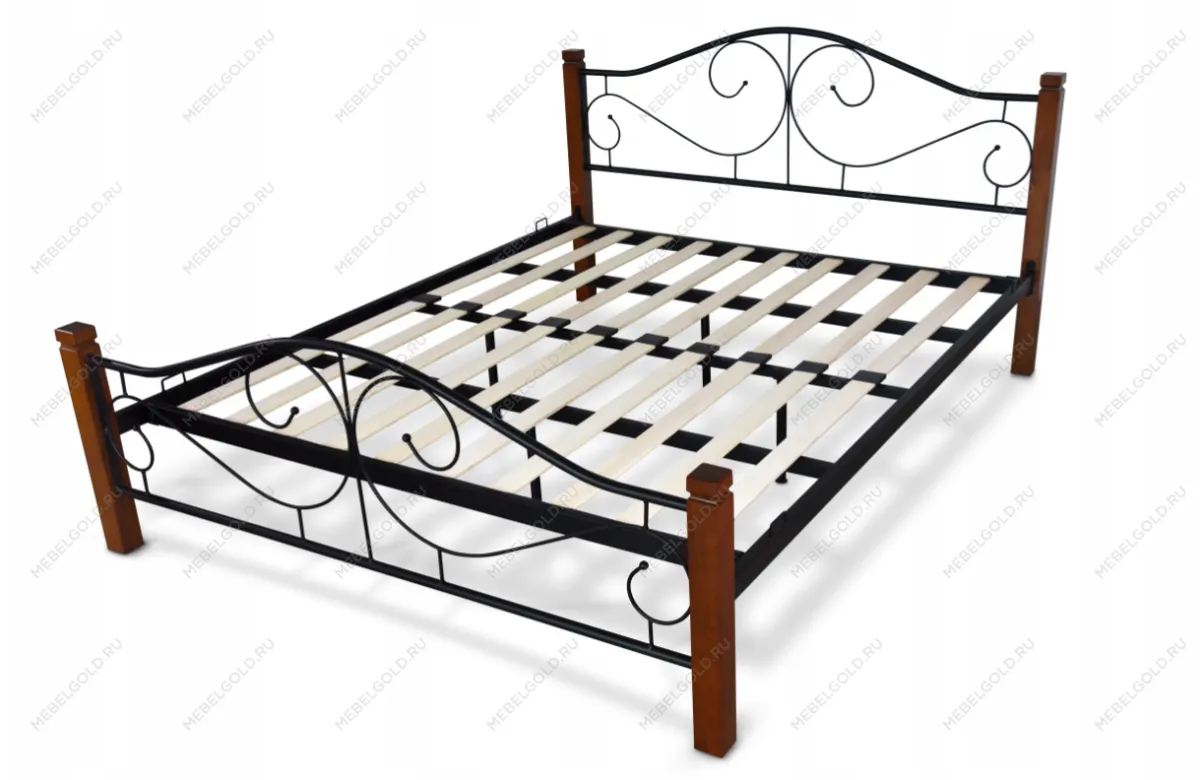 Кровать Halmar VIOLETTA 120 (античная черешня/черный)