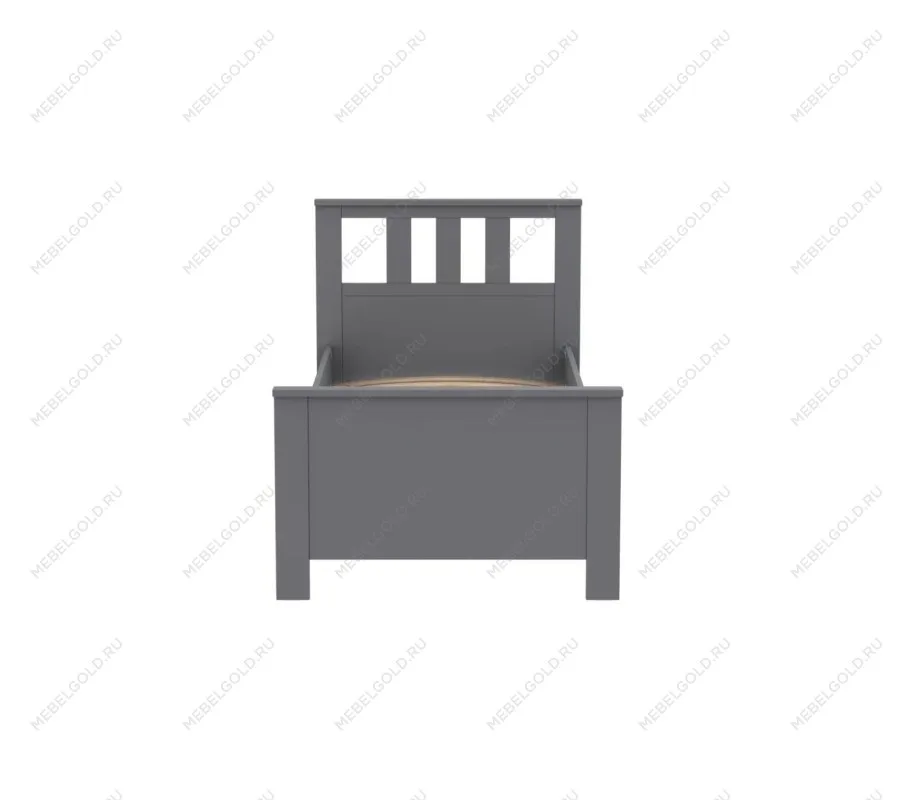 САГА кровать одинарная 90х200 серая | изображение 1