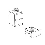 Тумба прикроватная Мальта, 2 ящика, 48х40х54 см, дуб сонома | изображение 24