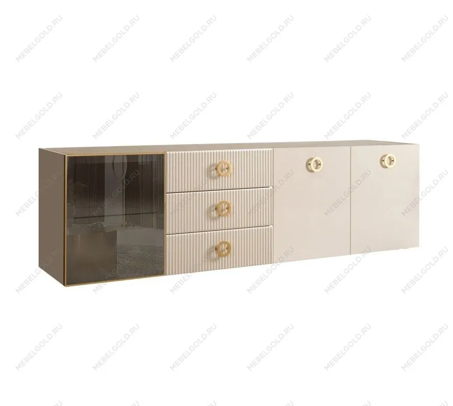 Комод 2.1м Bogemia Fly Fillini (Слоновая кость) (Novabuk/Золото) БМКМ-5[4]