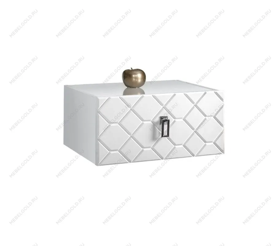 Тумба прикроватная Bogemia Fly Farfalle (Белый) (Lakobel/Хром) БМТП-1
