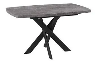 Стол Andres-130 (130/165 х 85 / дымчатая керамика / черный)