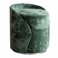Пуф-тумба Изумрудная волна (Crush) серебро Sweet dreams PS-101