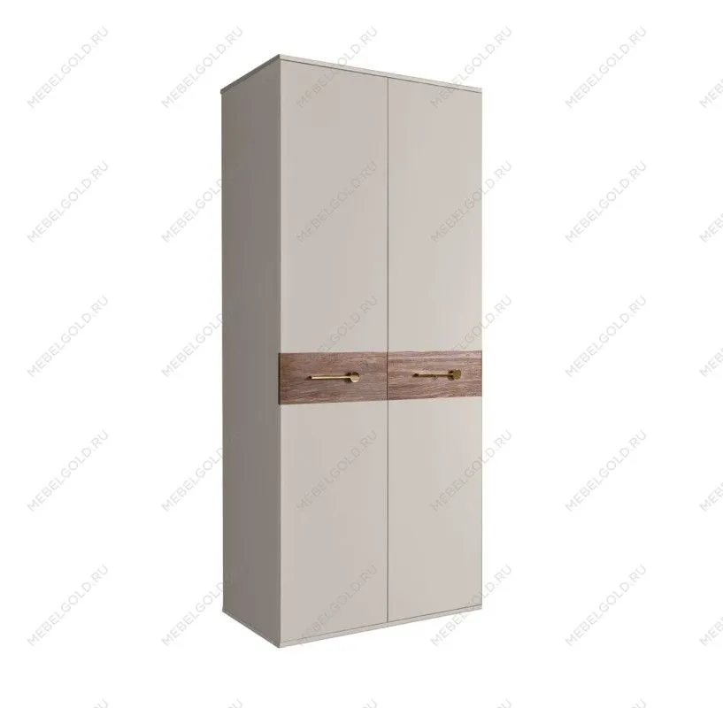 Шкаф 2-х дверный Bogemia Wood Wo (Шелк/Золото) БМШ2/2(Wo)