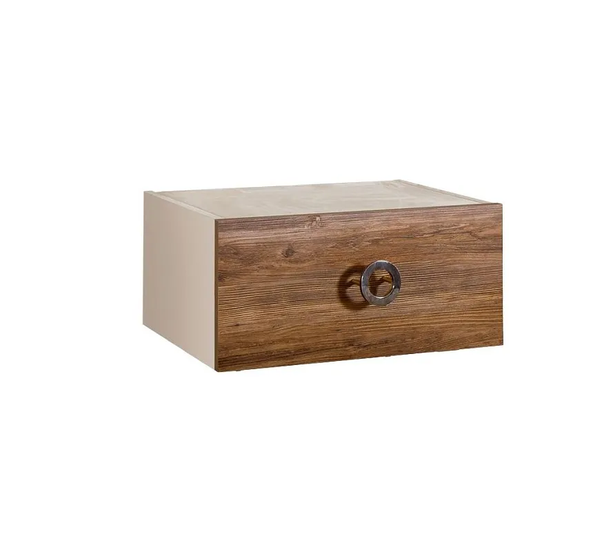 Тумба прикроватная Bogemia Fly Wood Fi (Слоновая кость) (Novabuk/Хром) БМТП-1