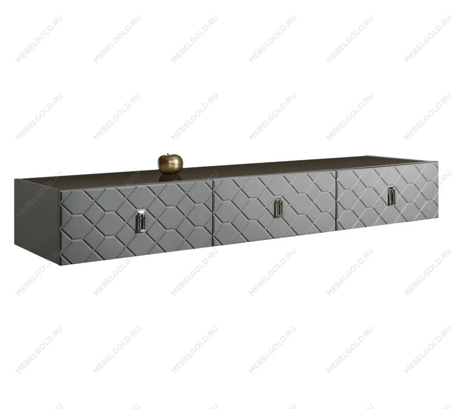 Тумба телевизионная 2.1м Bogemia Fly Farfalle (Серый) (Lakobel/Хром) БМТ-2