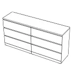 Комод Варма, 6 ящиков, горизонтальный, 160х78х40 см, эмаль серая | изображение 16
