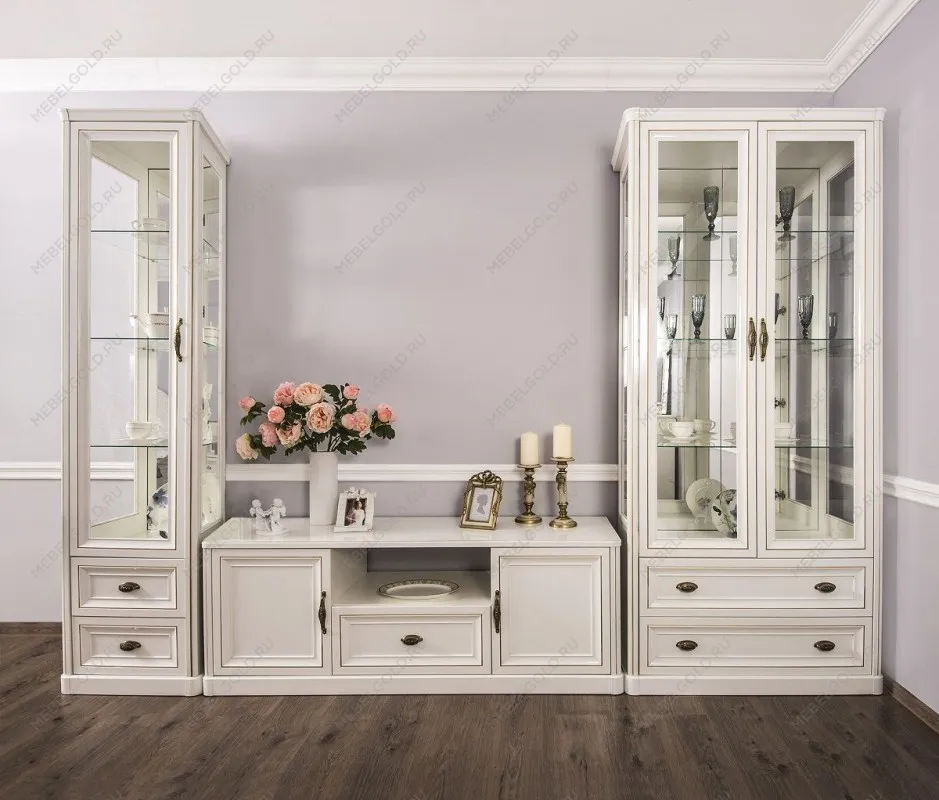 Витрина Натали 2-ств белый глянец | изображение 2