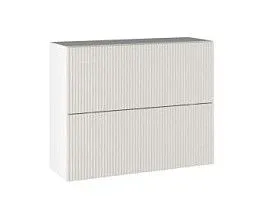 Шкаф ШГ-90СМГ, Виста (900*316*720) Экокожа Белый, 26251