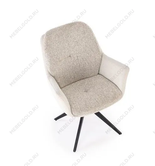 Стул кухонный Halmar K591 поворотный (светло-серый/черный) | изображение 4