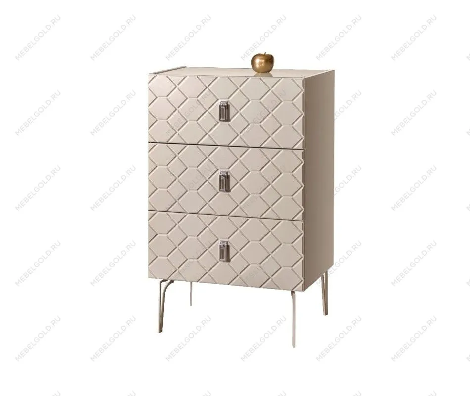 Комод Bogemia Farfalle (Ваниль) (Lakobel/Хром) БМКМ-1(Fa)
