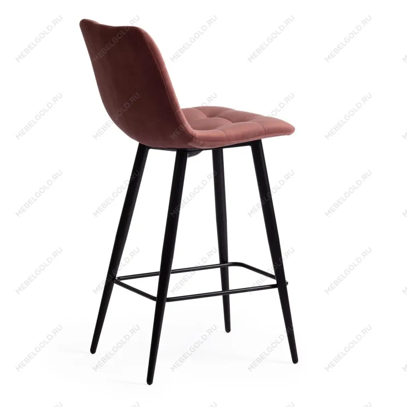 Стул полубарный CHILLY (mod. 7095пб) коралловый barkhat 15/черный | изображение 2