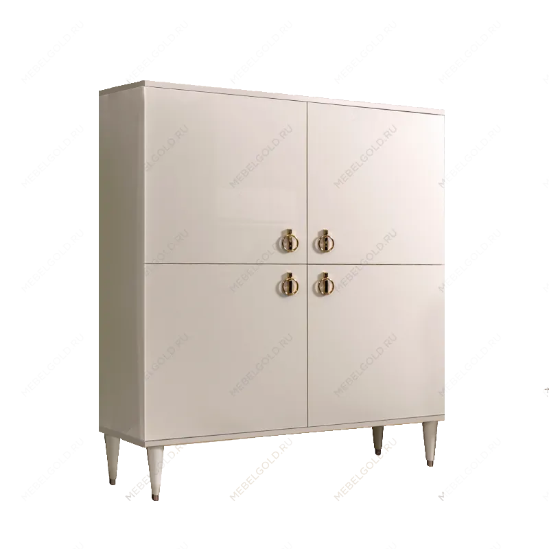 Пенал 4 двери Римини (Бежевый/Золото) РМП-3