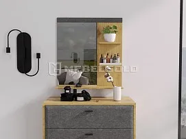 Полка настенная с зеркалом Грейс LUS 80