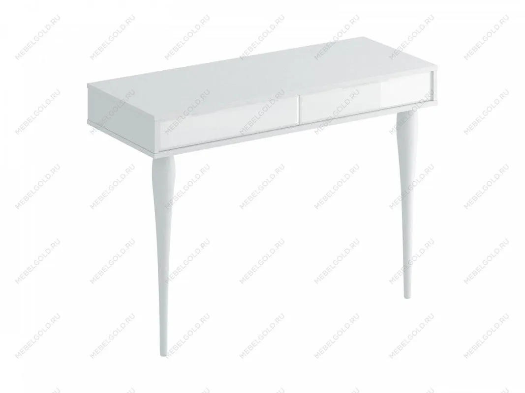 м. Марьина Роща - Туалетный столик Cloud Белый/Стекло белое, Ножки белые, 335266