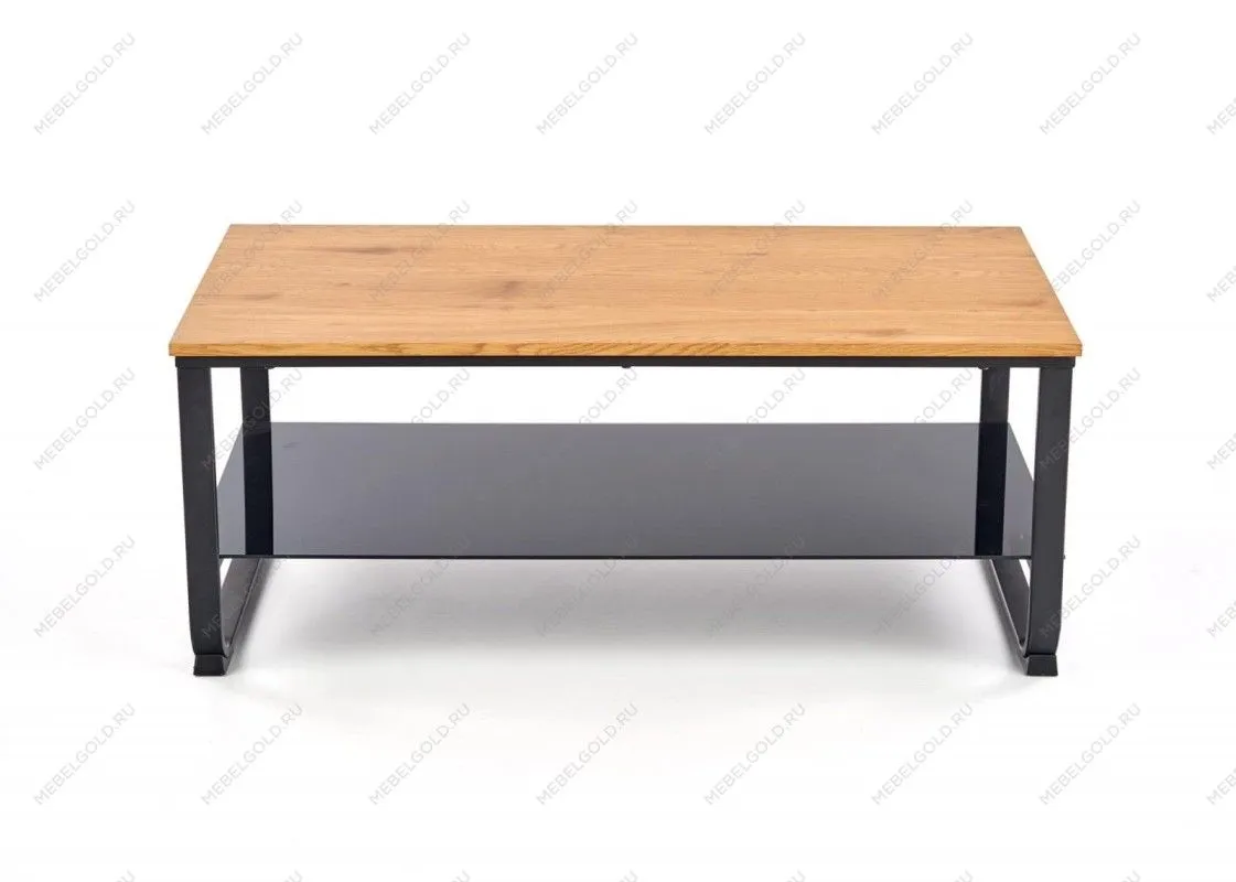 Стол журнальный Halmar ARTIGA (дуб золотой/черный) | изображение 2