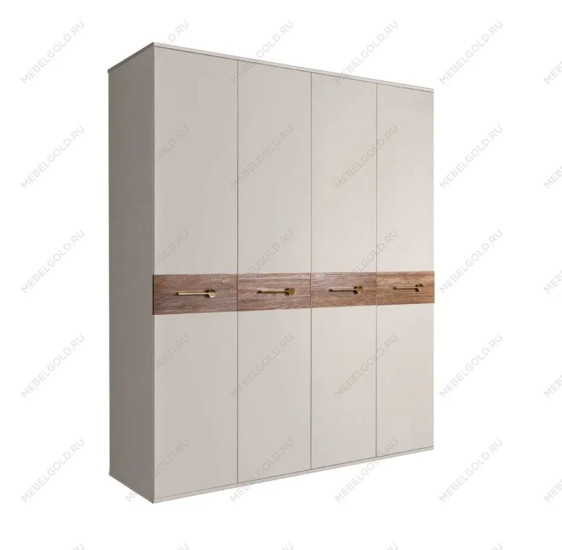 Шкаф 4-х дв. Bogemia Wood Wo (Шелк/Золото) БМШ2/4(Wo)