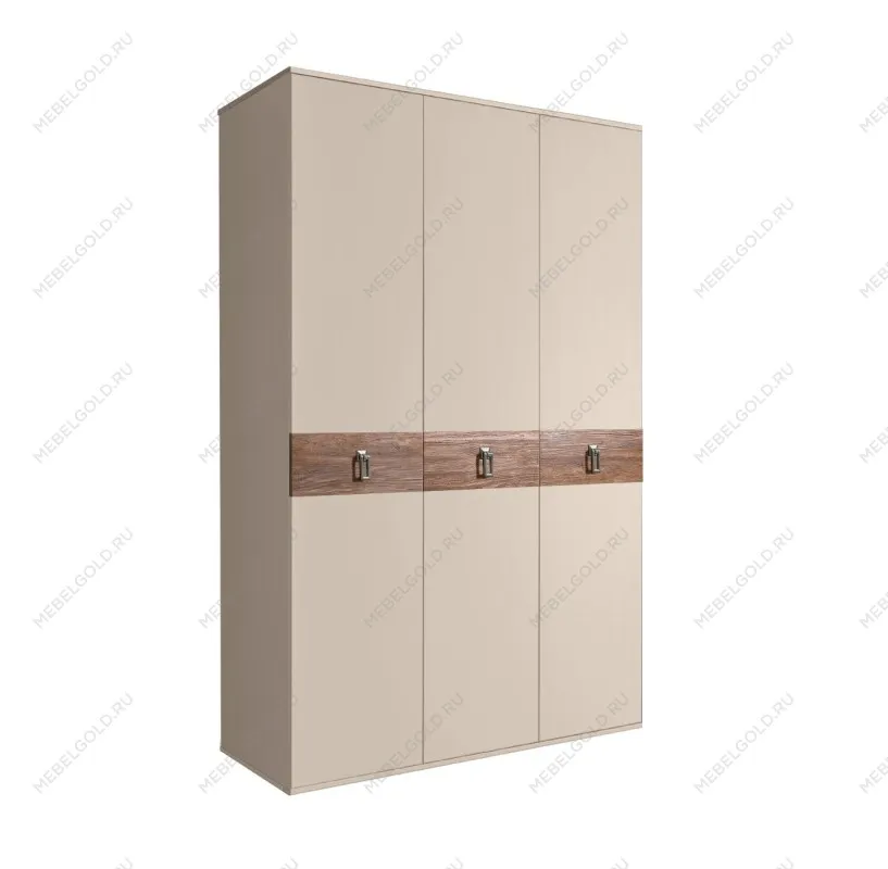 Шкаф 3-х дверный Bogemia Wood Fa (Ваниль/Хром) БМШ2/3(Wo)