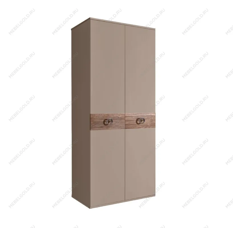 Шкаф 2-х дверный Bogemia Wood Fi (Мокка/Хром) БМШ2/2(Wo)