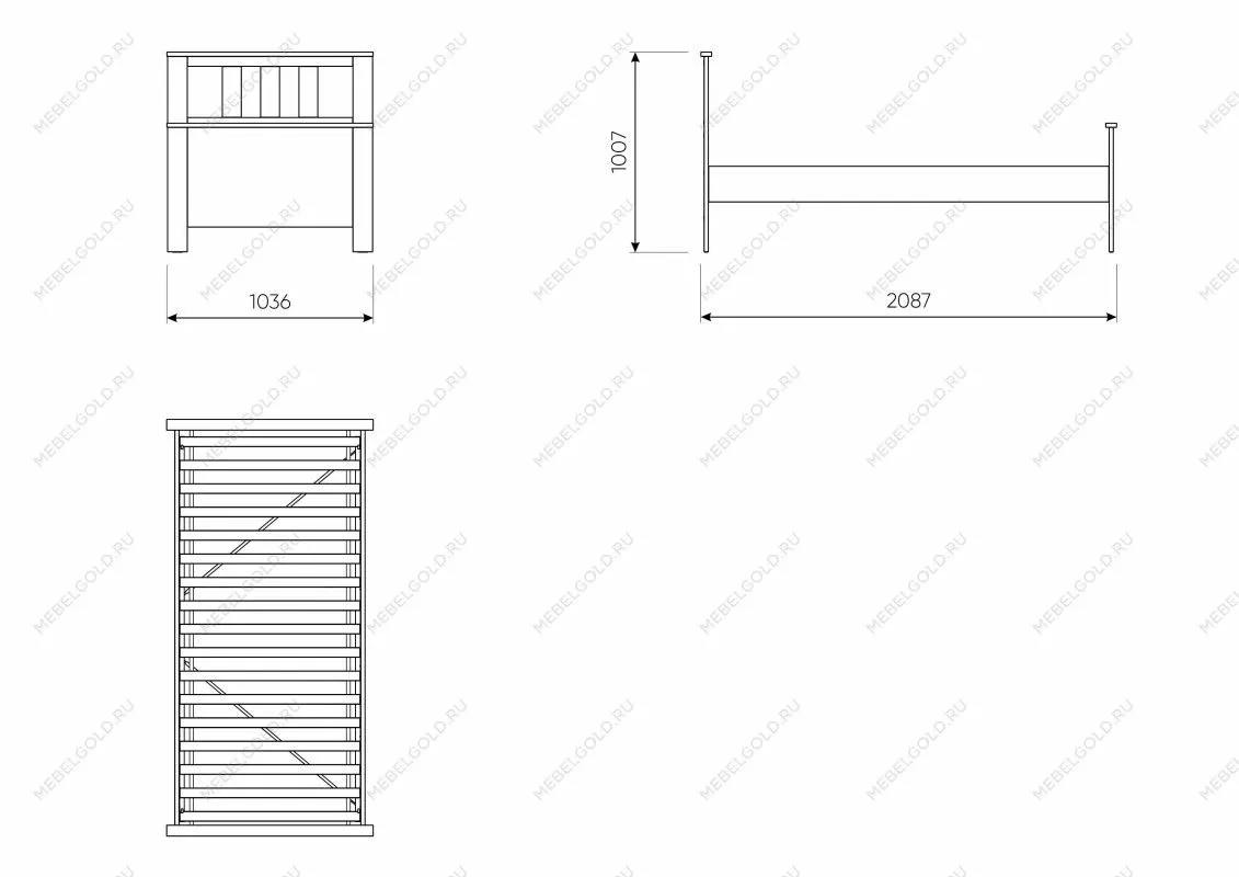 Кровать односпальная Сага, 90х200 см, белая | изображение 15
