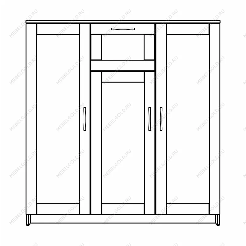 Тумба Сириус, 3 двери, 1 ящик, 117х41х124 см, дуб венге, черно-коричневая | изображение 12