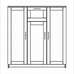 Тумба Сириус, 3 двери, 1 ящик, 117х41х124 см, дуб венге, черно-коричневая | изображение 12