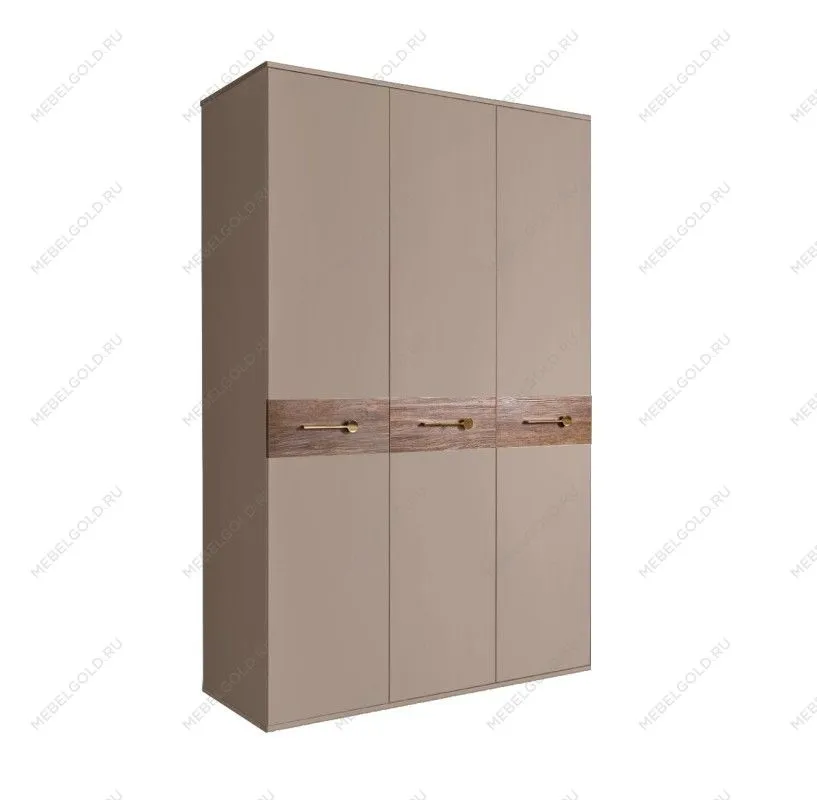 Шкаф 3-х дверный Bogemia Wood Wo (Мокка/Золото) БМШ2/3(Wo)