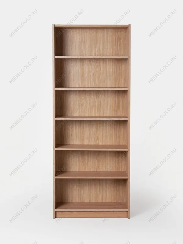 Стеллаж Варма, 6 полок, 78х198х28 см, шпон дуб, беленый | изображение 4