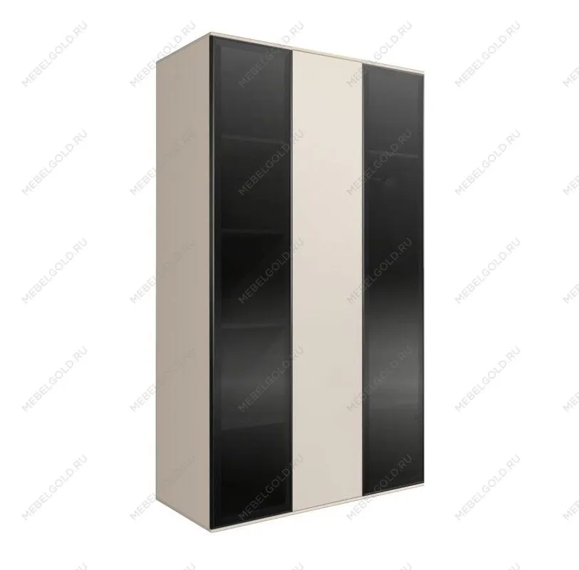 Шкаф 3-х дверный Bogemia Air (Слоновая кость/Черный) БМШ2/3(2)