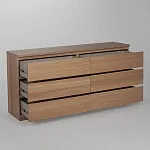 Комод Варма, 6 ящиков, горизонтальный, 160х78х40 см, шпон натурального дерева, дуб беленый | изображение 18