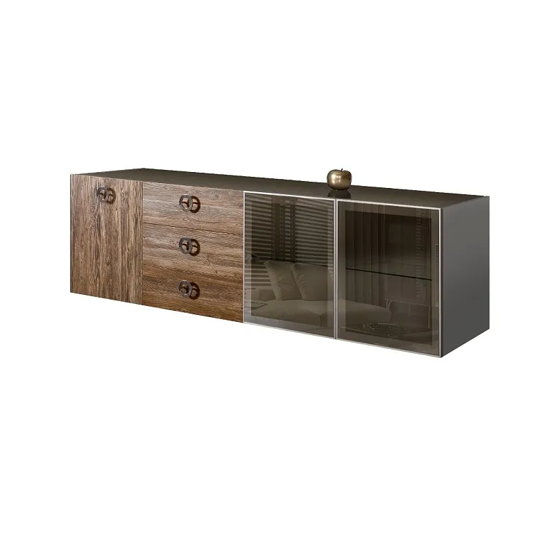 Комод 2.1м Bogemia Fly Wood Fi (Серый) (Lakobel/Хром) БМКМ-5[5][10]