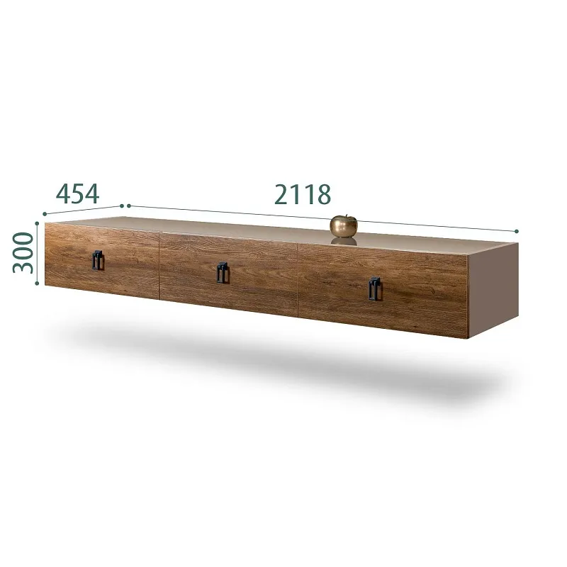 Тумба телевизионная 2.1м Bogemia Fly Wood Fa (Мокка) (Lakobel/Черный) БМТ-2