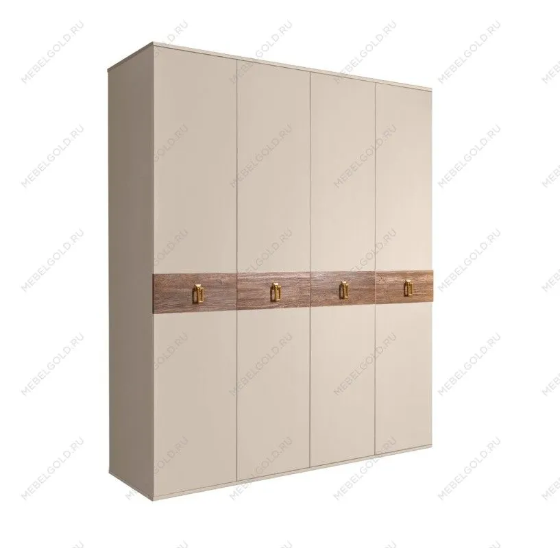 Шкаф 4-х дв. Bogemia Wood Fa (Ваниль/Золото) БМШ2/4(Wo)