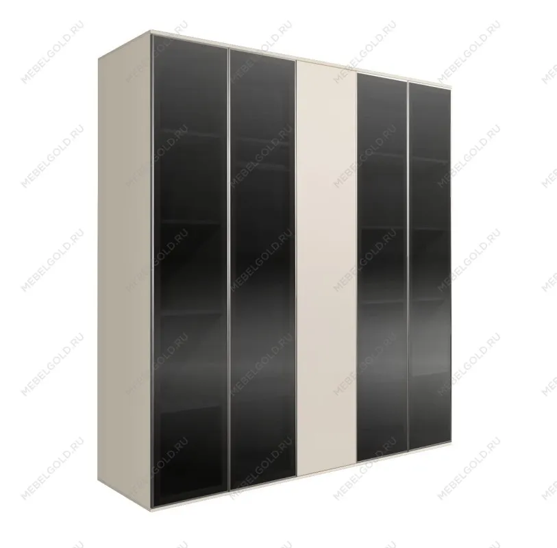 Шкаф 5-ти дв. Bogemia Air (Слоновая кость/Серебро) БМШ2/5(4)