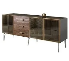 Комод 2.1м Bogemia Wood Wo (Серый) (Lakobel/Золото) БМКМ-5(Wo)[5]