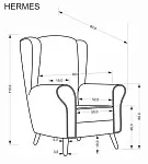 Кресло Halmar HERMES (серый) | изображение 9