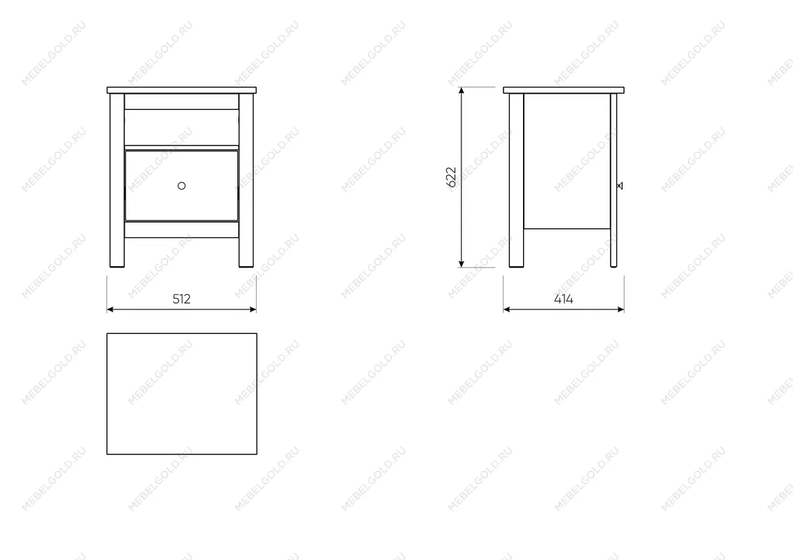 САГА тумба прикроватная белая | изображение 3